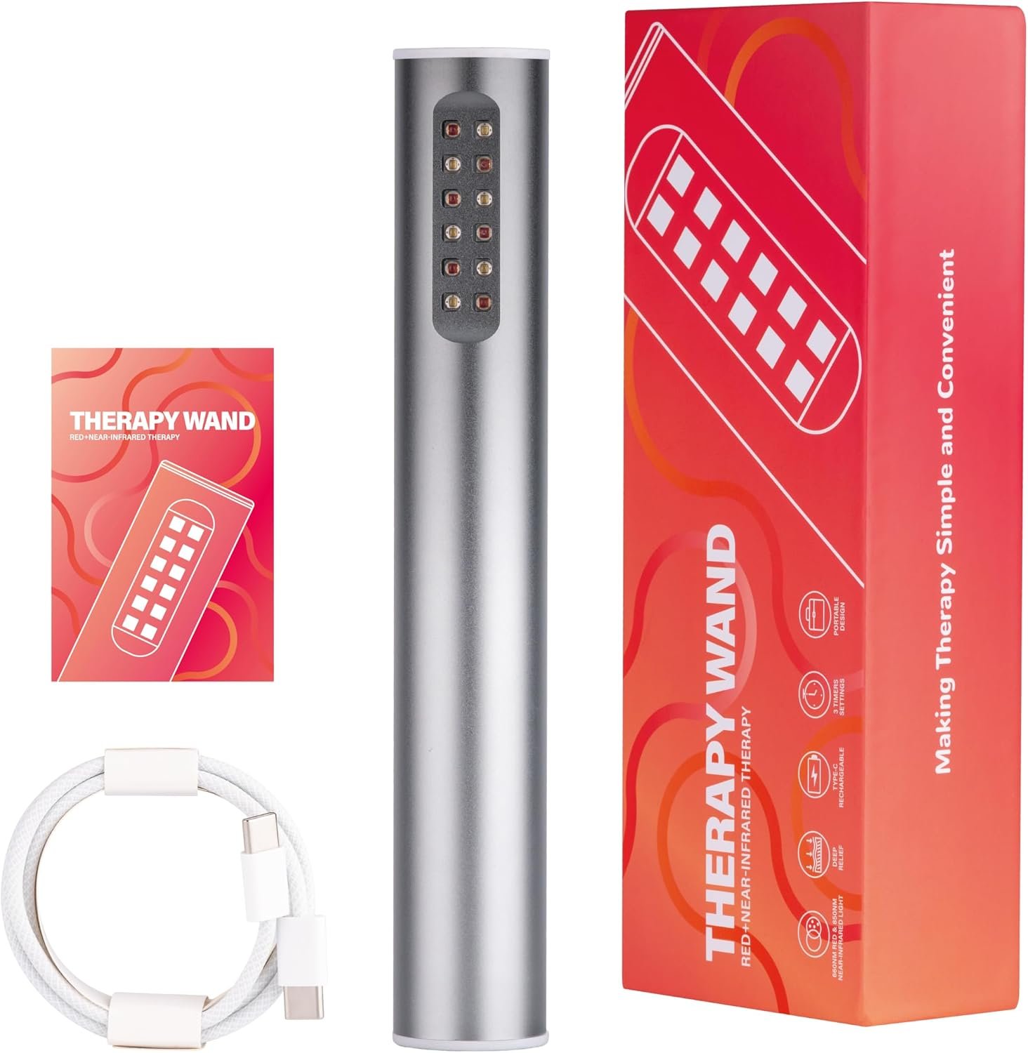 Portable Red Light Therapy for Joint and Muscle Wellness, Near-Infrared Red Light Therapy lamp with 660nm and 850nm LEDs – Supports Daily Relaxation and Comfort