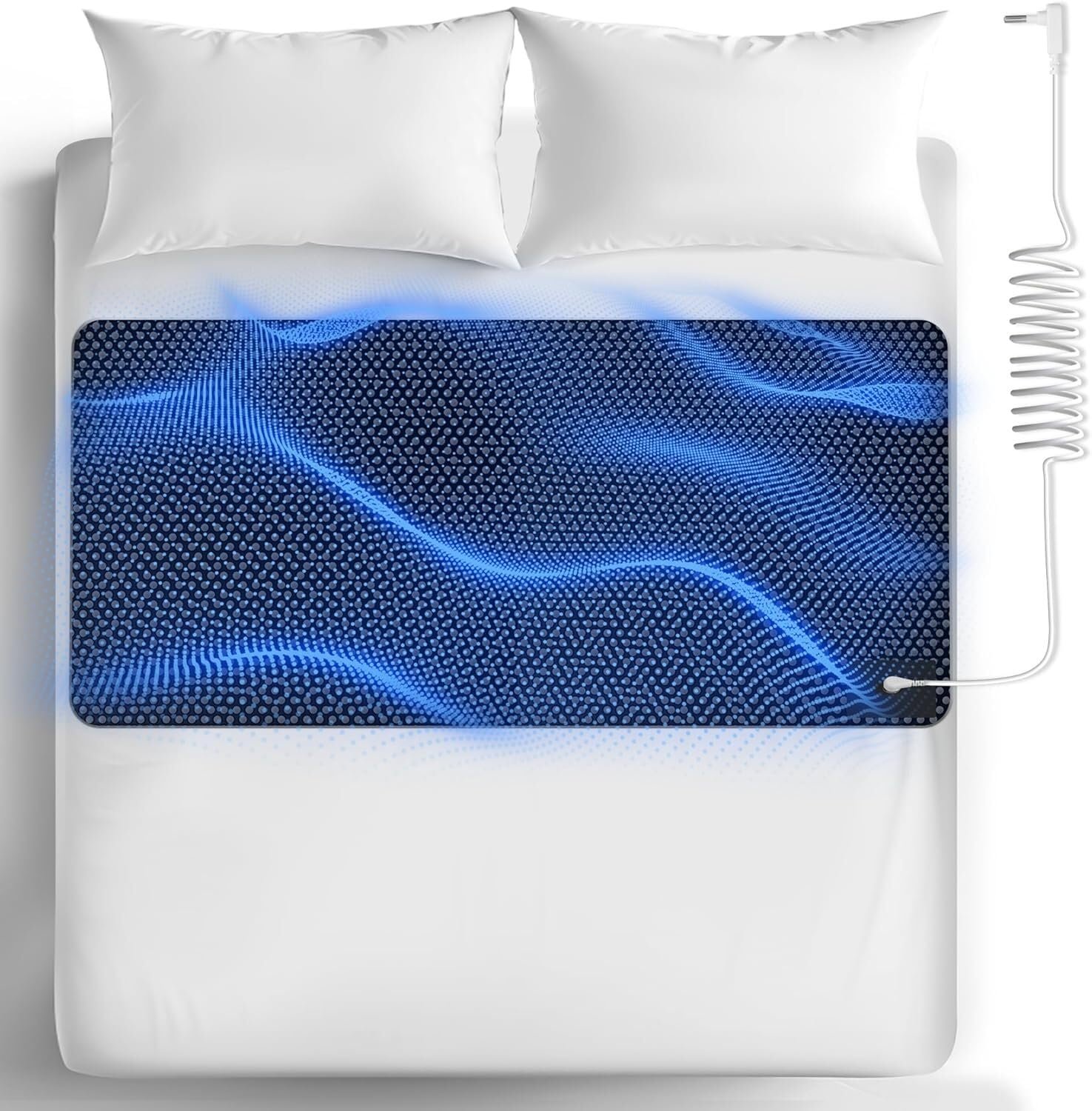LuxeCraft Grounding Mat for Bed – Anti-Slip PU Leather | Earthing Mat with Tester Pen, Wrist Band & Connection Cord | Grounding Mat for Better Sleep, Pain Relief & Wellness (Large Size 27’’x76’’)