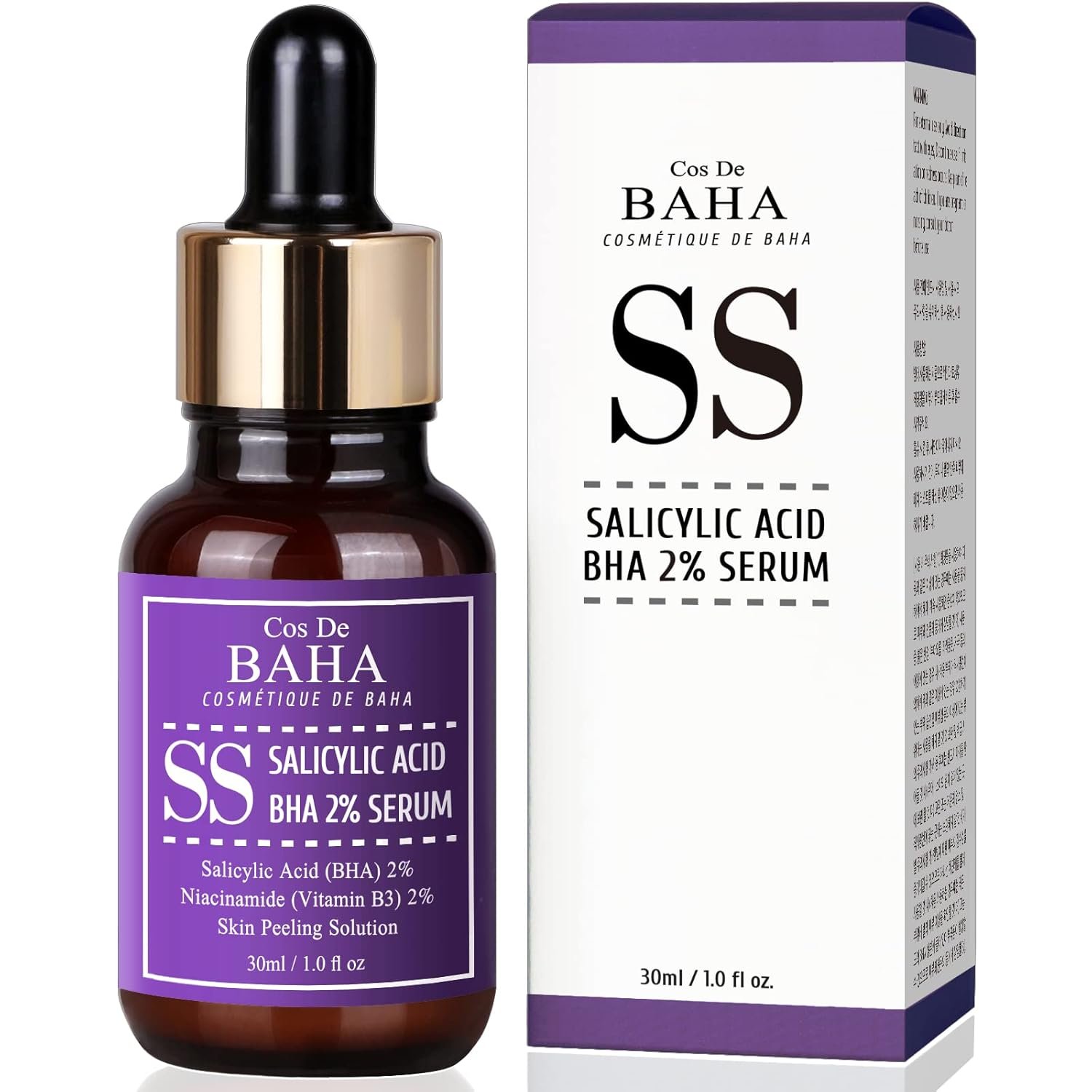 BHA 2% Pore Care Serum 30ml – Salicylic Acid Facial Serum – Gentle Exfoliating Formula – Hydrating Skin Texture Improvement – Blackhead Care – All Skin Types, 1 Fl Oz (30ml)