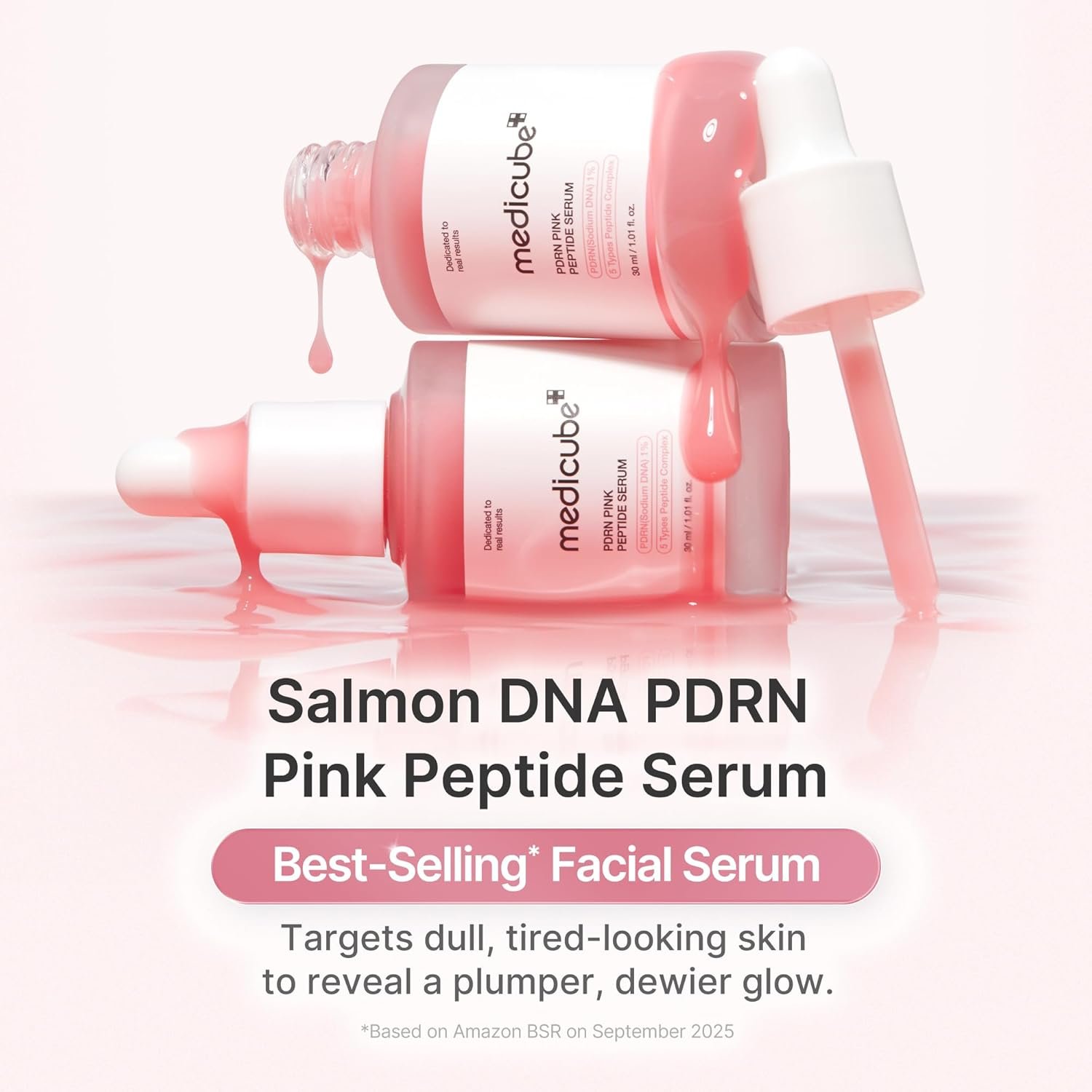 medicube Salmon PDRN Renewal Duo: Salmon DNA PDRN Pink Peptide Serum and Salmon DNA PDRN Pink Collagen Capsule Cream | For Firm and Radiant Skin | Korean Skincare, Gifts for Women