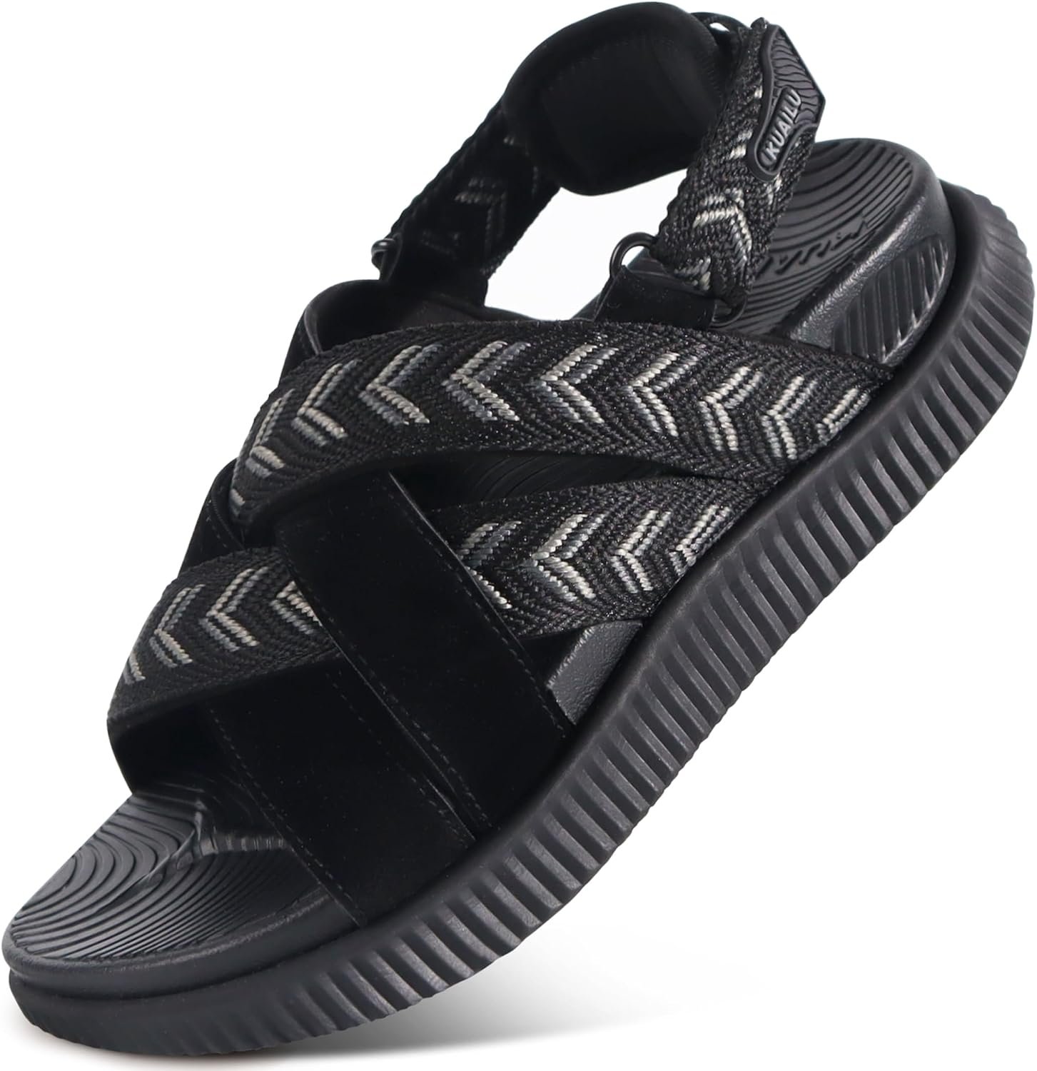 KuaiLu Womens Orthopedic Walking Sandals Comfortable Plantar Fasciitis Arch Support Sport Recovery Outdoor Casual Sandles Thick Memory Foam Cushion Cross Strap Adjustable Slides