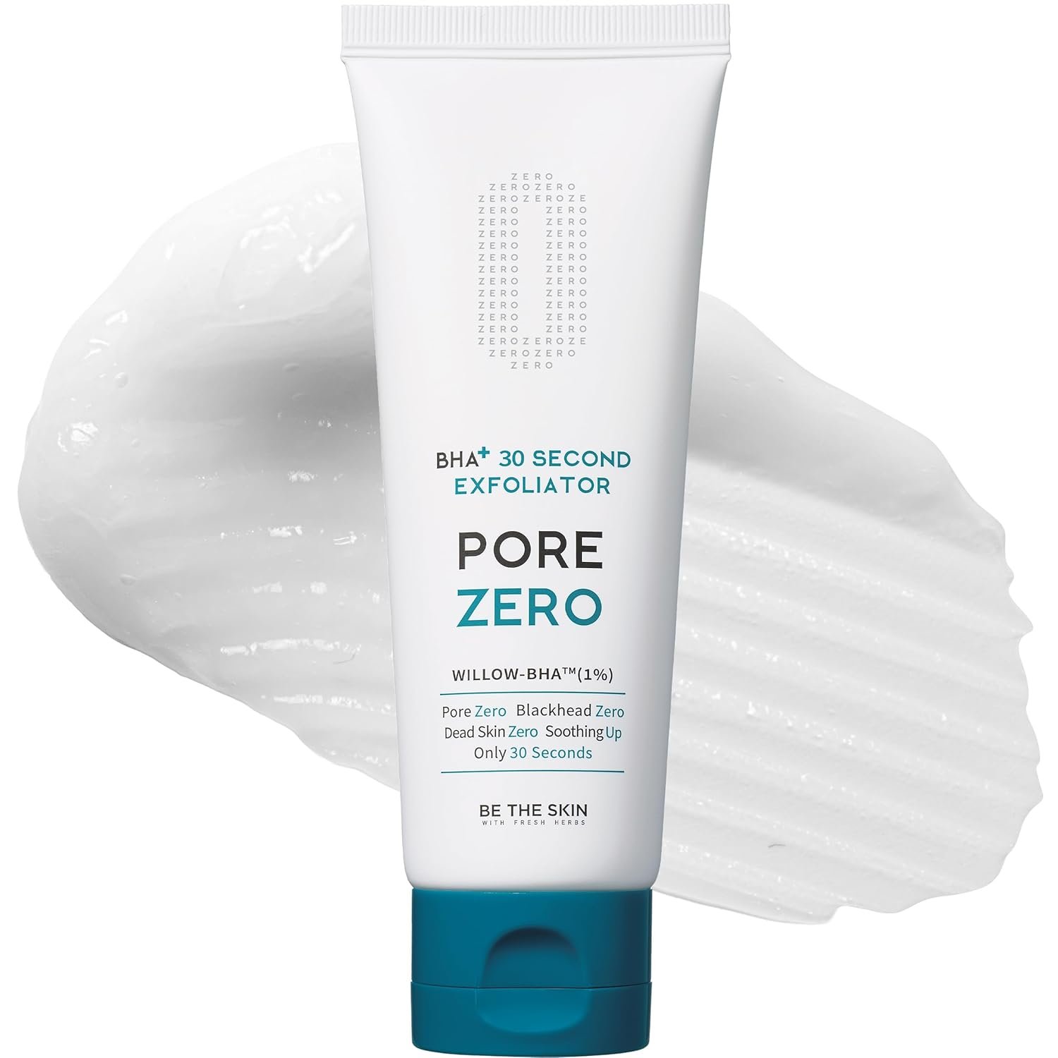 BE THE SKIN BHA+ 30-Second Exfoliator – Gommage Peeling Gel Willow Bark BHA + AHA Melts & Sweeps Dead Skin, Helps Clear Pores & Blackheads, No Harsh Beads for Oily Blemish-Prone Skin | 3.38 fl oz