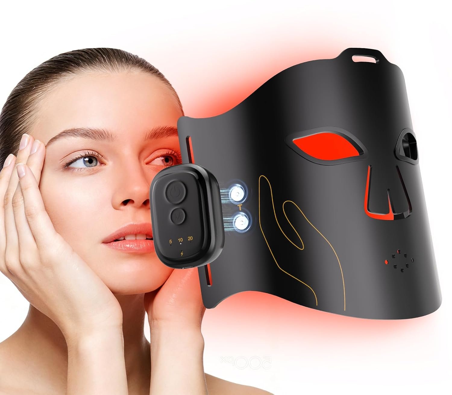 Red Light Therapy for Face, FDA-Cleared 4 Modes Red Light Mask 2000mAh Rechargeable (Wireless),Timing Function,Led Light Therapy At Home 336 LED Beads,Gifts for Women