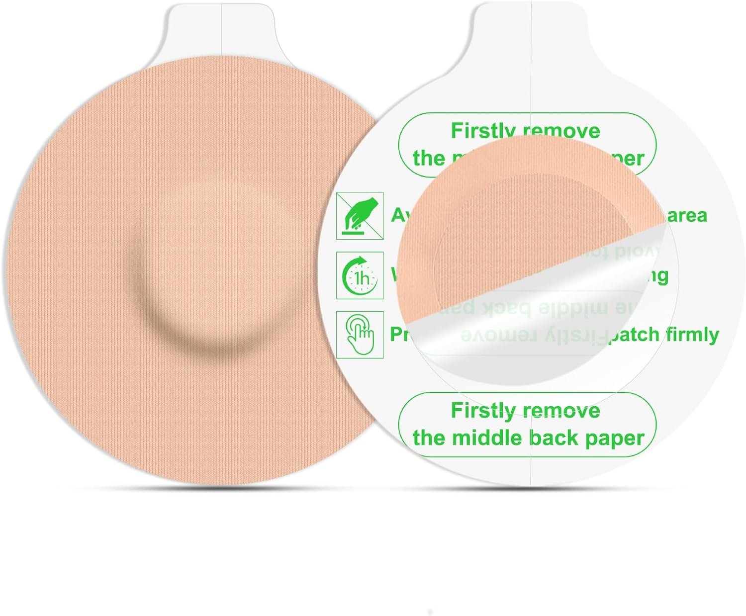 Freestyle Sensor Covers for Libre 3 Plus, 30Pack Waterproof Libre 3 Plus Sensor Covers Silky CGM Sensor Patch Easy-Peel Tab Hypoallergenic & Latex-Free 15 Days Protection, Beige