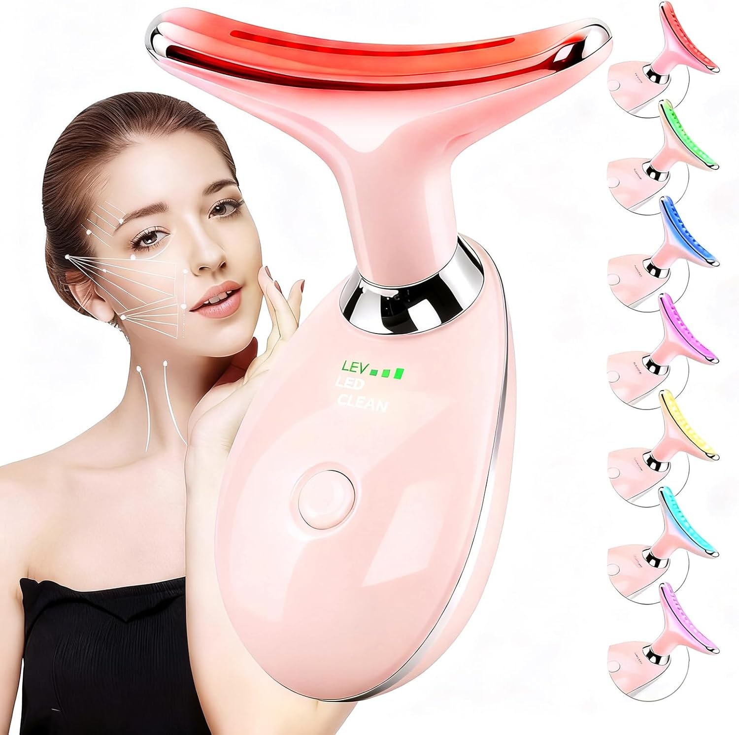 7 Colors LED Womens Skin Care Facial Massager