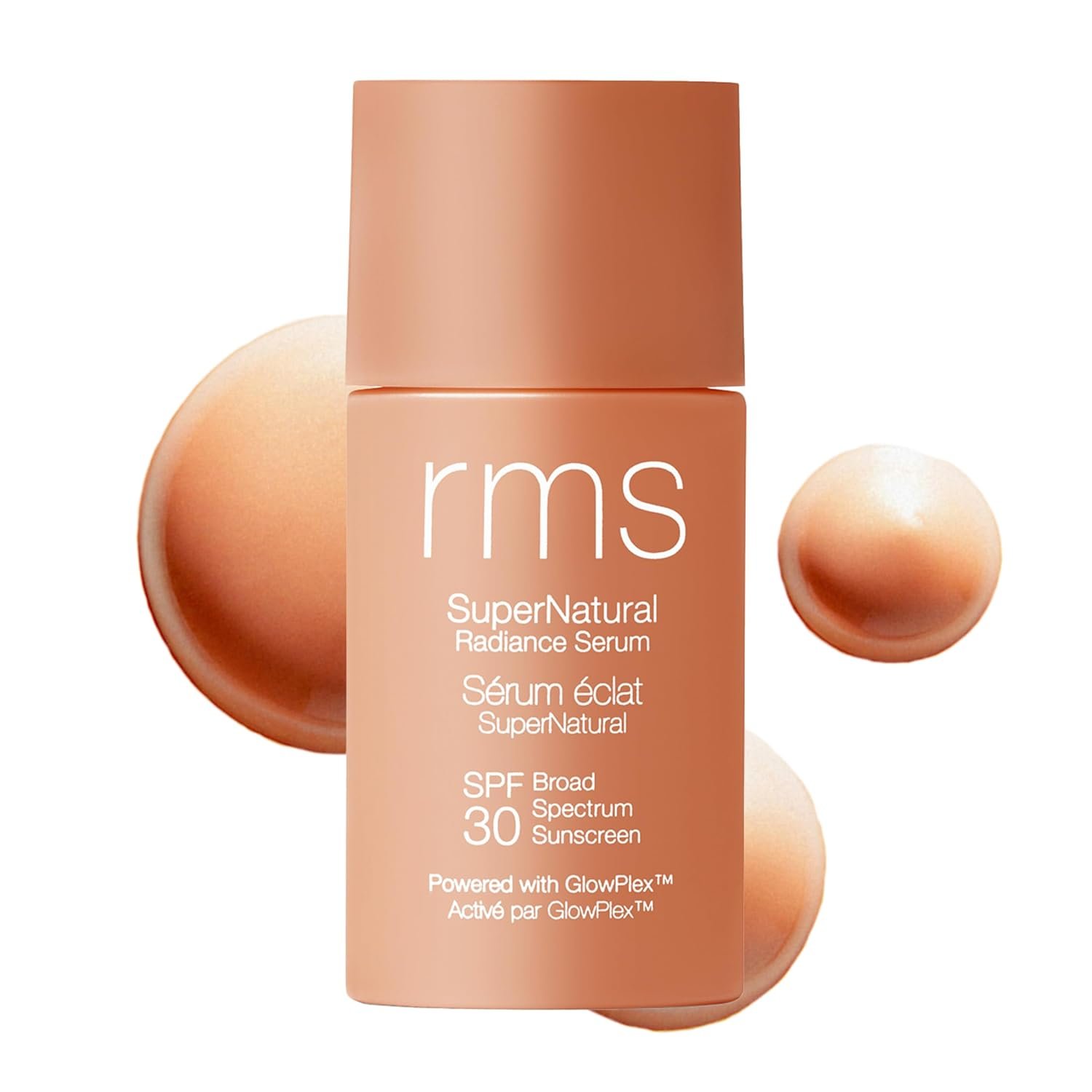 RMS Beauty Supernatural Radiance Serum SPF 30 – Lightweight Hydrating Facial Sunscreen with Antioxidants Natural Glow Enhancer Broad Spectrum UVA/UVB 1 oz