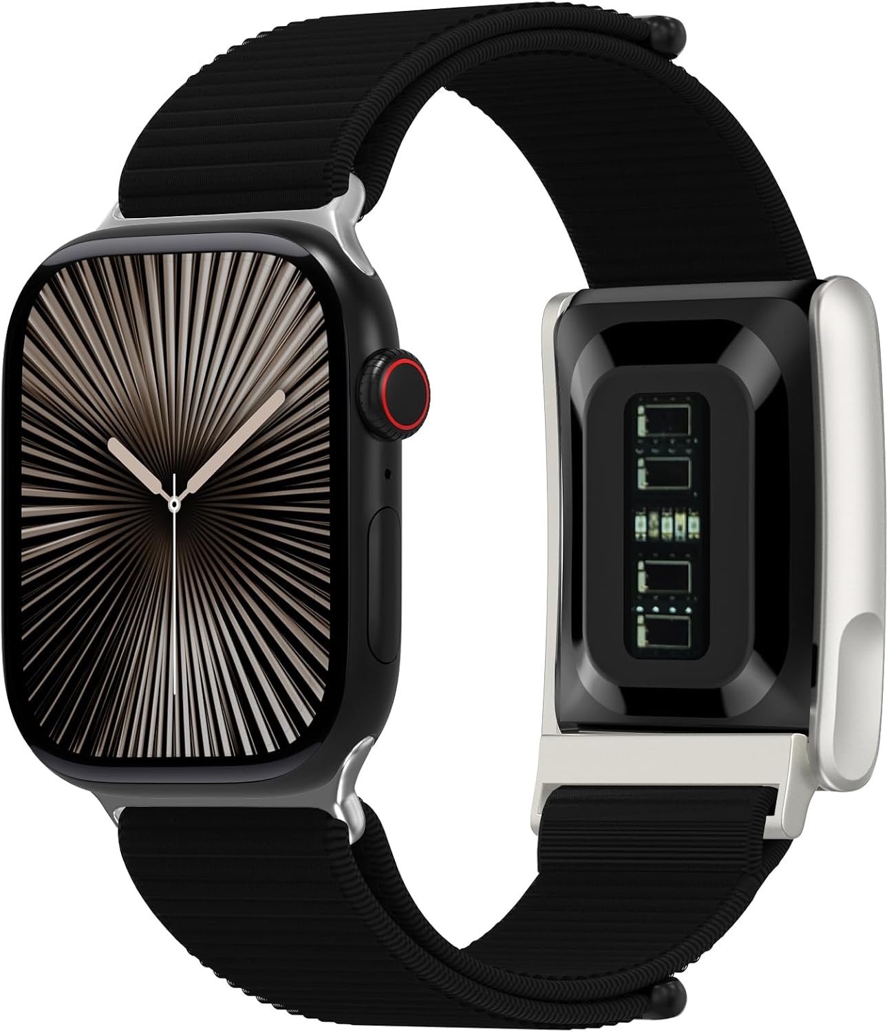 omee Nylon Sport Band Compatible with Whoop 5.0 Apple Watch Combo Band, Braided Elastic Weave Sport Strap for iWatch Ultra/Ultra 2, Series 10 49mm 46mm 45mm 44mm 38mm 40mm 42mm SE/9/8/7/6/5/4/3/2/1