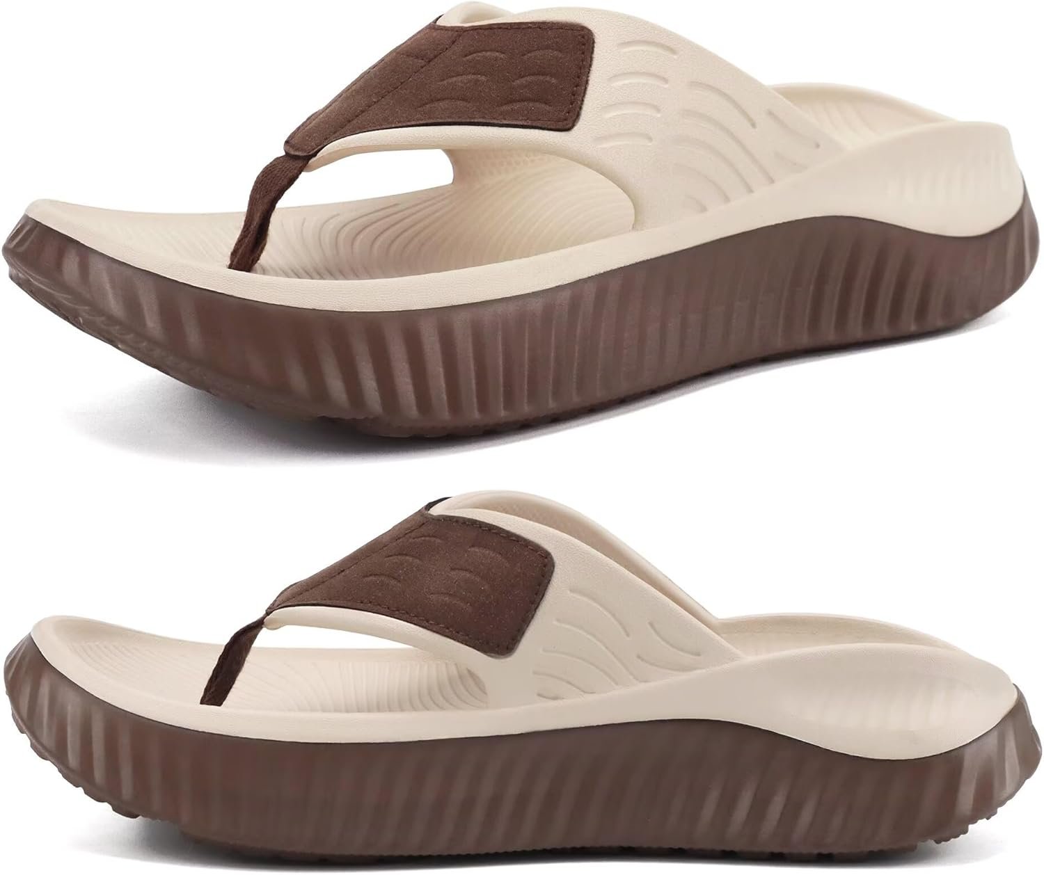 KuaiLu Womens Recovery Flip Flops with Comfortable Plantar Fasciitis Arch Support Orthotic Thong Sandals Cushion Sport Slides Reduces Stress on Feet, Joints & Back Post-Exercise