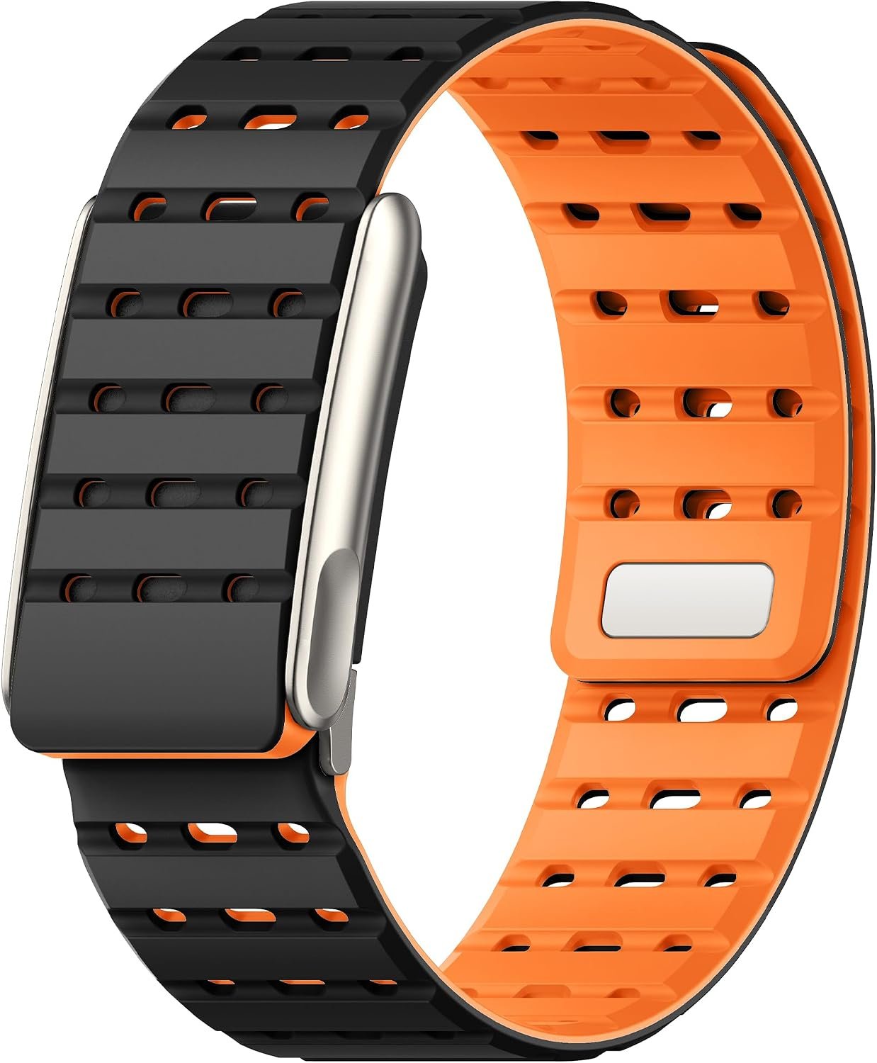 Magnetic Sport Band Compatible with Whoop 5.0 Bands for Men Women, Soft Silicone Breathable Adjustable Waterproof Replacement Wristbands for Whoop 5.0 Band One, Peak and Life [Not for Gen 4]