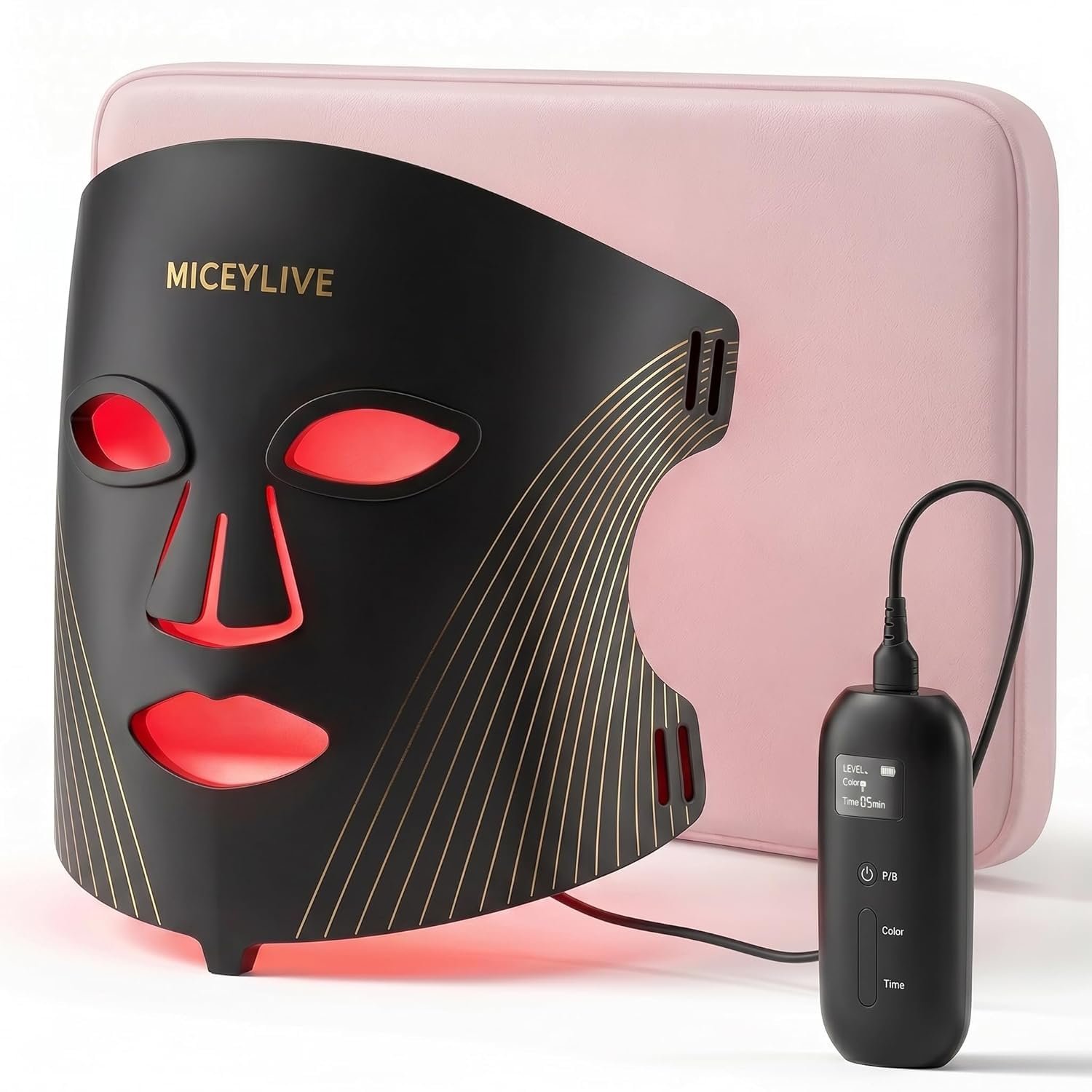 Red Light Therapy Mask for Face, LED Face Mask Light Therapy with Red, Blue & NIR Light, FDA-Cleared Device with 432 LEDs for Full-Face Coverage, Fine Lines, Skin Clarity & Acne-Prone Skin