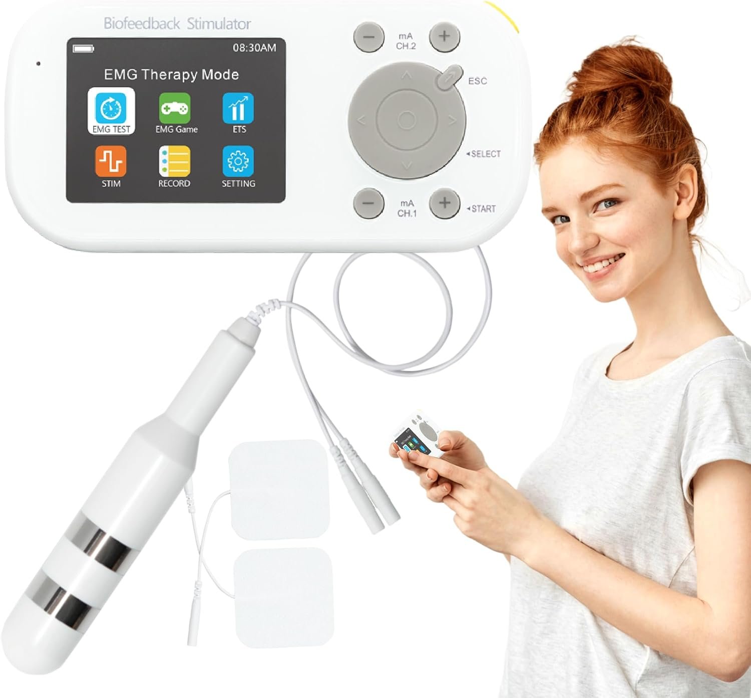 K-fit Kegel Toner Plus Biofeedback – Pelvic Floor Exercise Device for Toning and Strengthening, Incontinence – 22 Preset Stim Programs, 6 Biofeedback Games, Full Color LCD Screen, Rechargeable