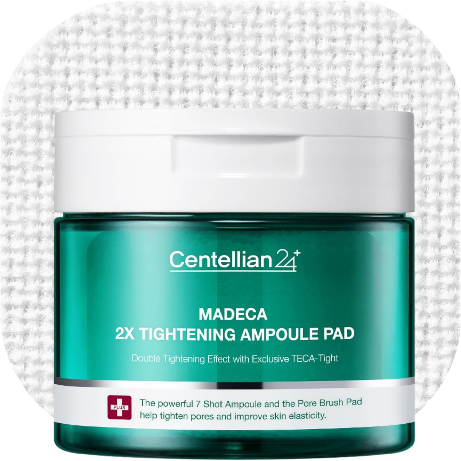 CENTELLIAN 24 Madeca Double Tightening Ampoule Pad (5.58fl oz x 60 pcs) – Pore Minimizer, Hydrating & Exfoliating Pads for Smoother Skin Texture, Vegan Certified, Korean Skin Care