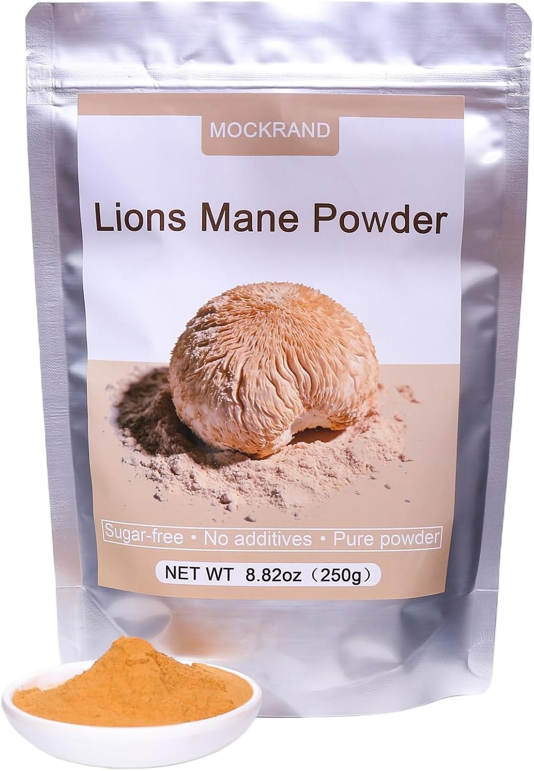 Lion’s Mane Mushroom Powder 8.82oz,Easily Soluble in Water,Great for Smoothies & Coffee, Filler Free,Sugar-Free