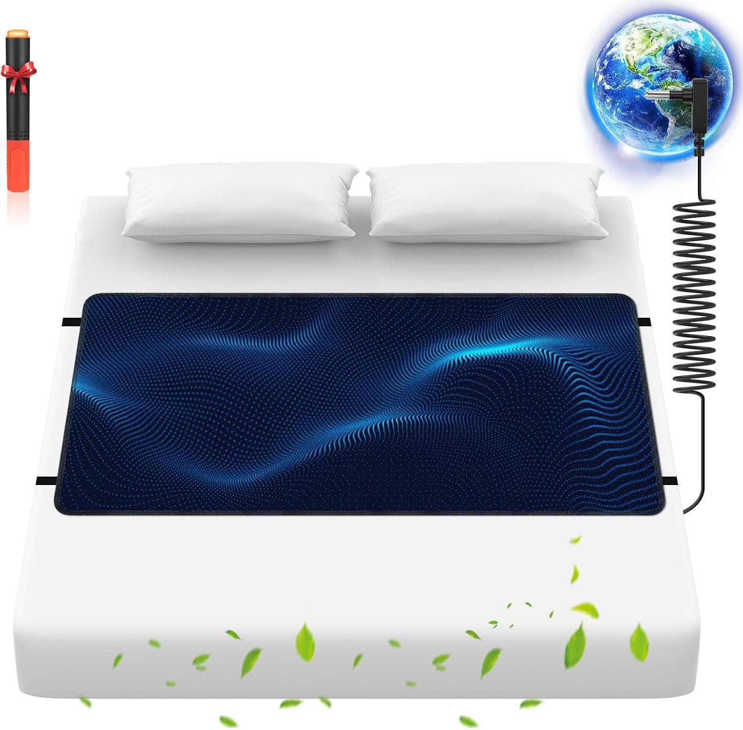 Grounding Mat for Bed, Grounding Pad for Sleeping, Improves Sleep, with Static grounding Cord and Test Pen