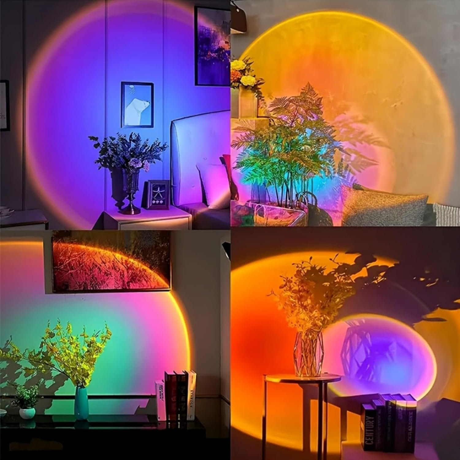 Sunset Lamp with APP & Remote Control,16 Colors Night Light 180° Rotation Rainbow 4 Modes Setting for Photography/Selfie/Party/Home/Living Room/Bedroom Decor, Gifts Women