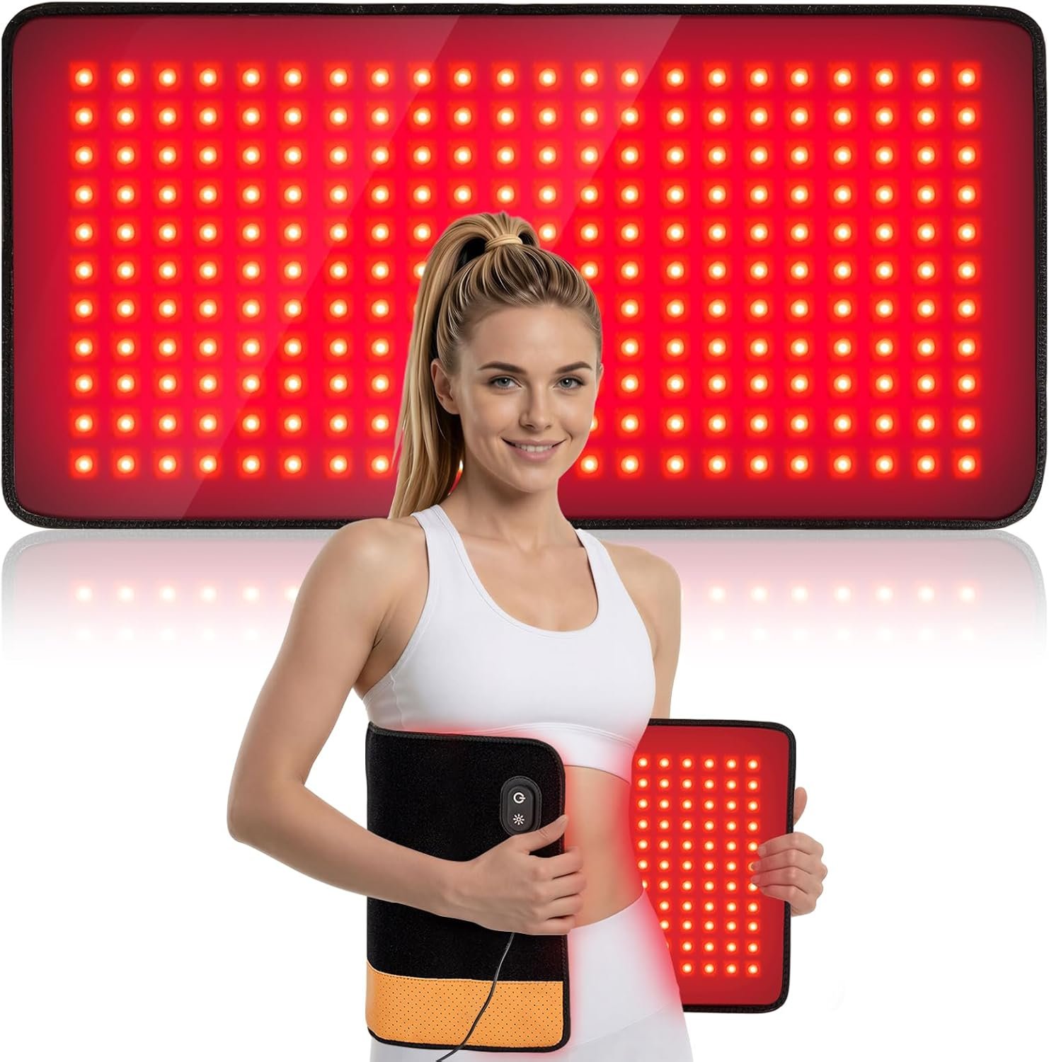 Red Light Therapy Pad for Body, 242 LEDs 24″x12″ Large Red Light NIR Light Therapy Mat with 33W High Power, 660nm & 850nm Dual Wavelength, 4 Modes for Back, Whole Body Muscle Recovery