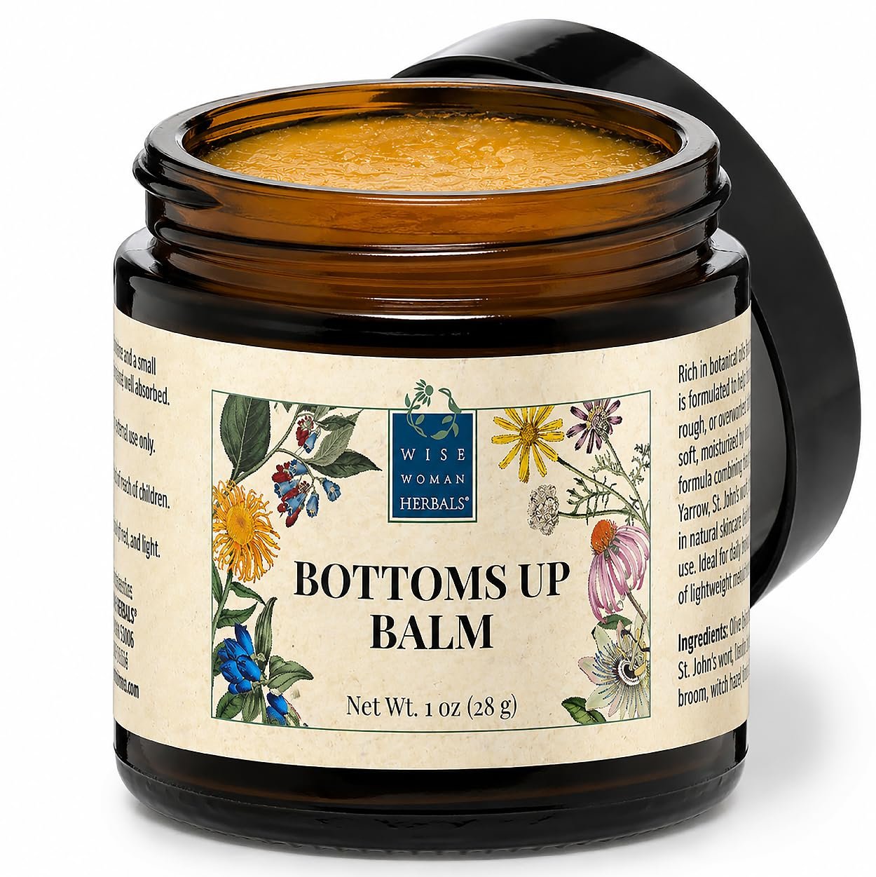 Wise Woman Herbals – Bottoms Up Balm – 1 Oz – Soothing Balm For Smooth Skin