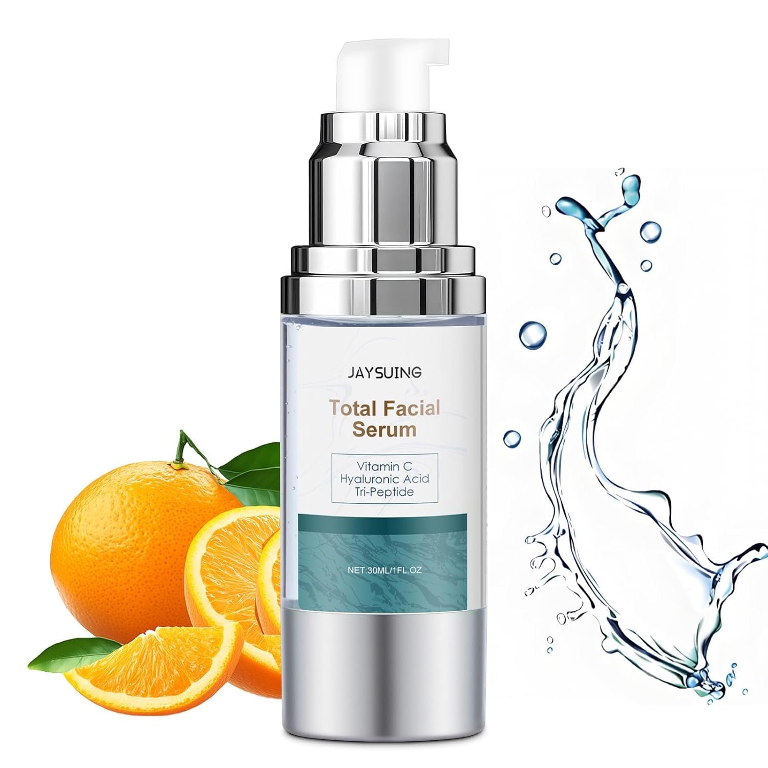 Vitamin C Serum for Face with Hyaluronic Acid & Peptides – Anti Aging Serum for Women & Men, Dark Spot Corrector for Firming, Hydrating Treatment to Reduce Wrinkles & Fine Lines, 1 fl oz