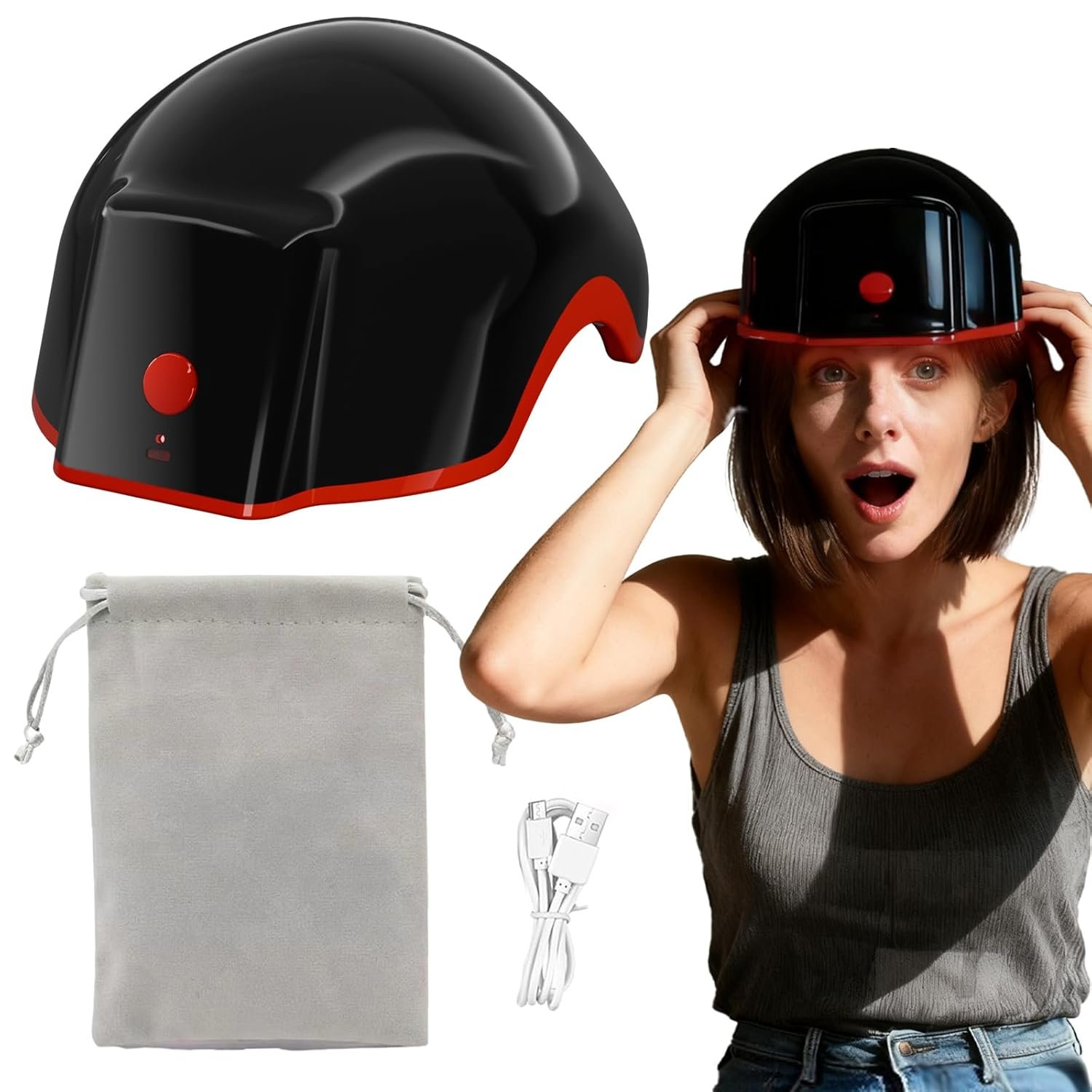 Red Light Therapy for Hair Growth, Laser Cap Red Light Higher Dose for Hair Regrowth FDA Cleared for Hair Loss Treatment LLLT Hair Thinning & Alopecia for Men Women