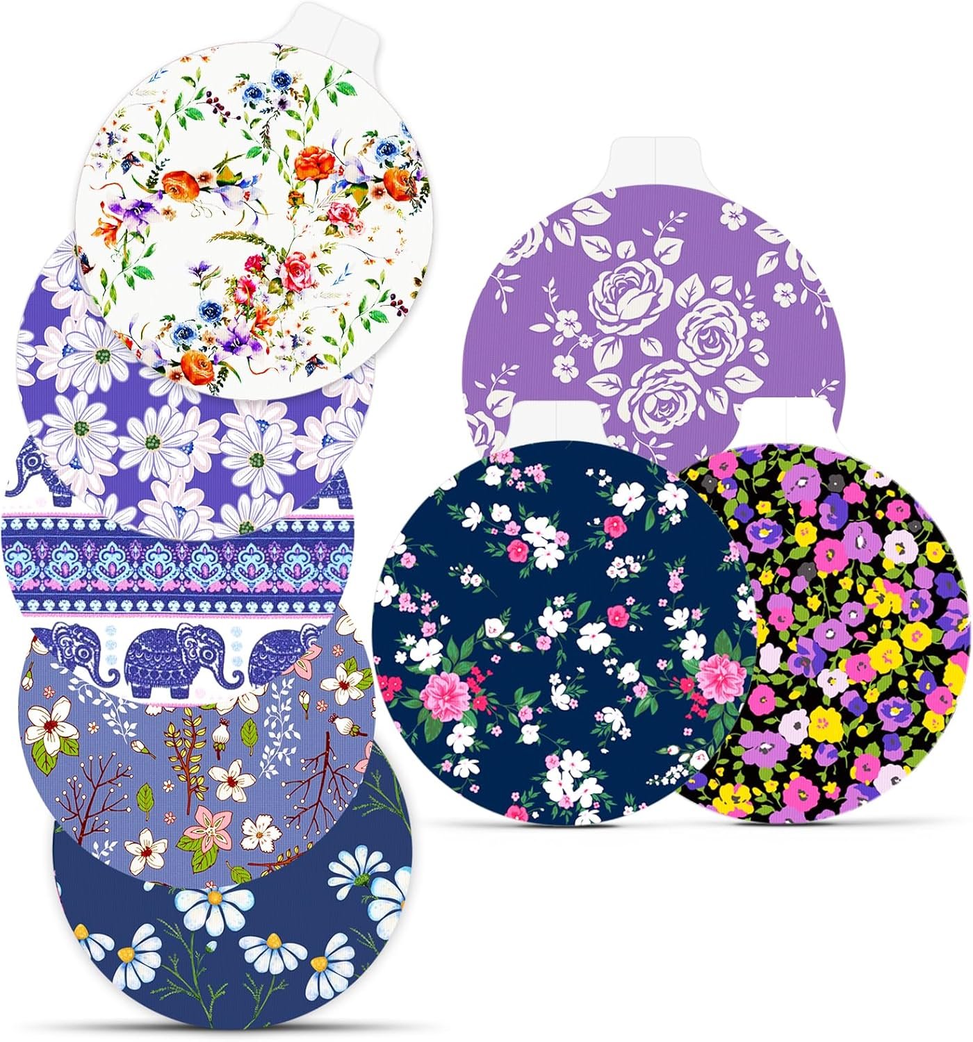 Libre 3 Sensor Covers Waterproof, 40 Pack Libre 3 Plus Covers, Easy-Peel Tab Patches, Breathable Medical CGM Adhesive Patches for 15 Day Protection, Floral