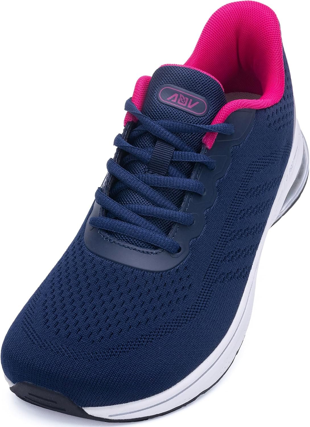 AOV Wide Toe Box Running Shoes Women Arch Support Walking Sneakers for Plantar Fasciitis Athletic Tennis Orthotic Shoes for Workout Gym Black Size 8