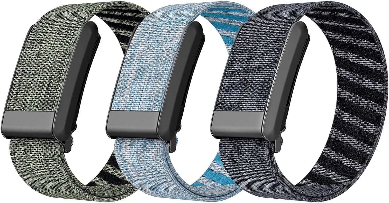 Stretchy Bands Compatible with Whoop 4.0 for Women Men, 3 Pack Adjustable Sport Comfort Nylon Elastic Braided Wristbands for Whoop 4.0/3.0 Wearable Health, Fitness & Activity Tracker