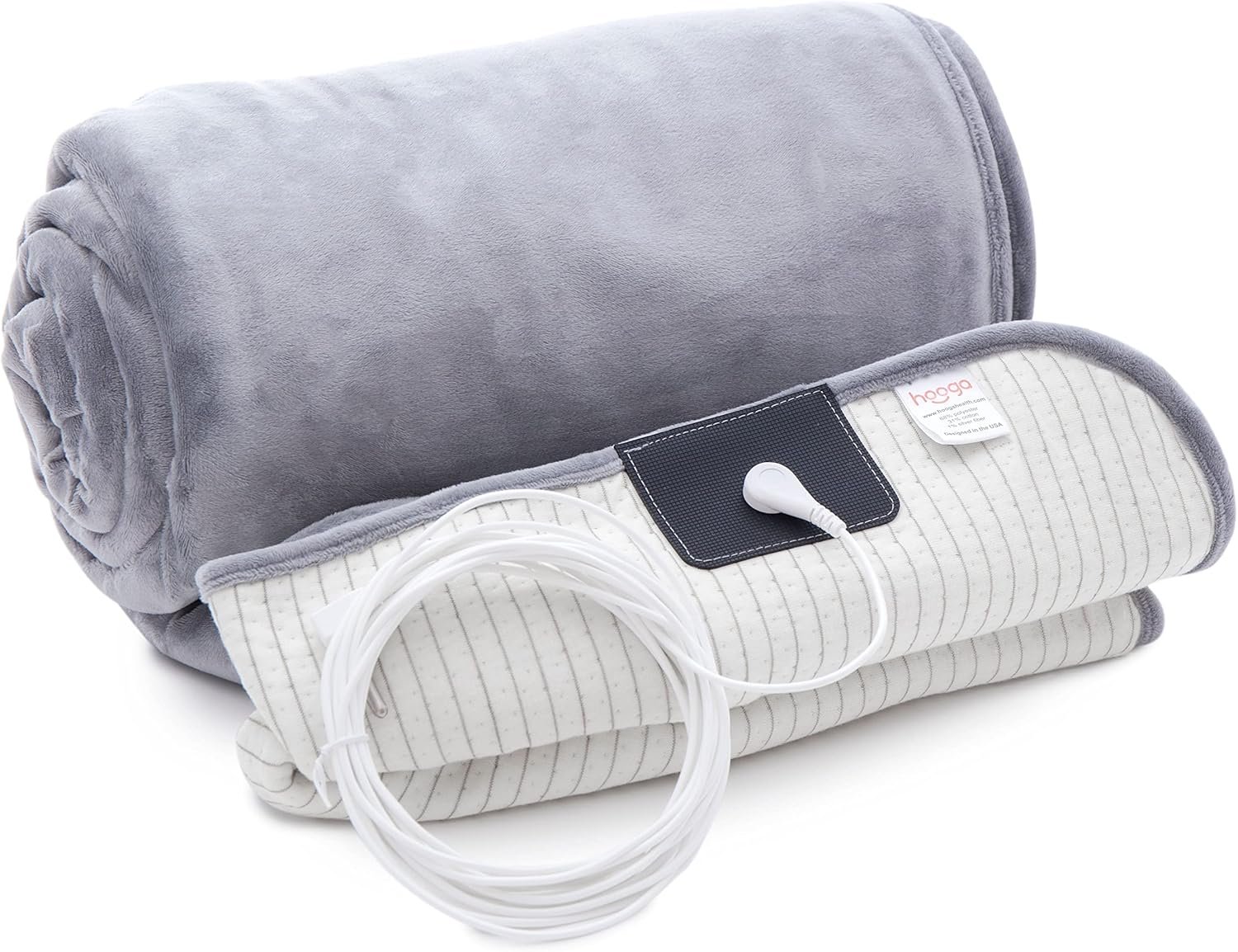 hooga Grounding Blanket for Improved Sleep, Pain Relief, Energy, Inflammation. Grounded Throw, Earth Connected Bedding. Conductive Silver Fiber. Grounding Cord Included. 60×80 Inch, Queen Size.