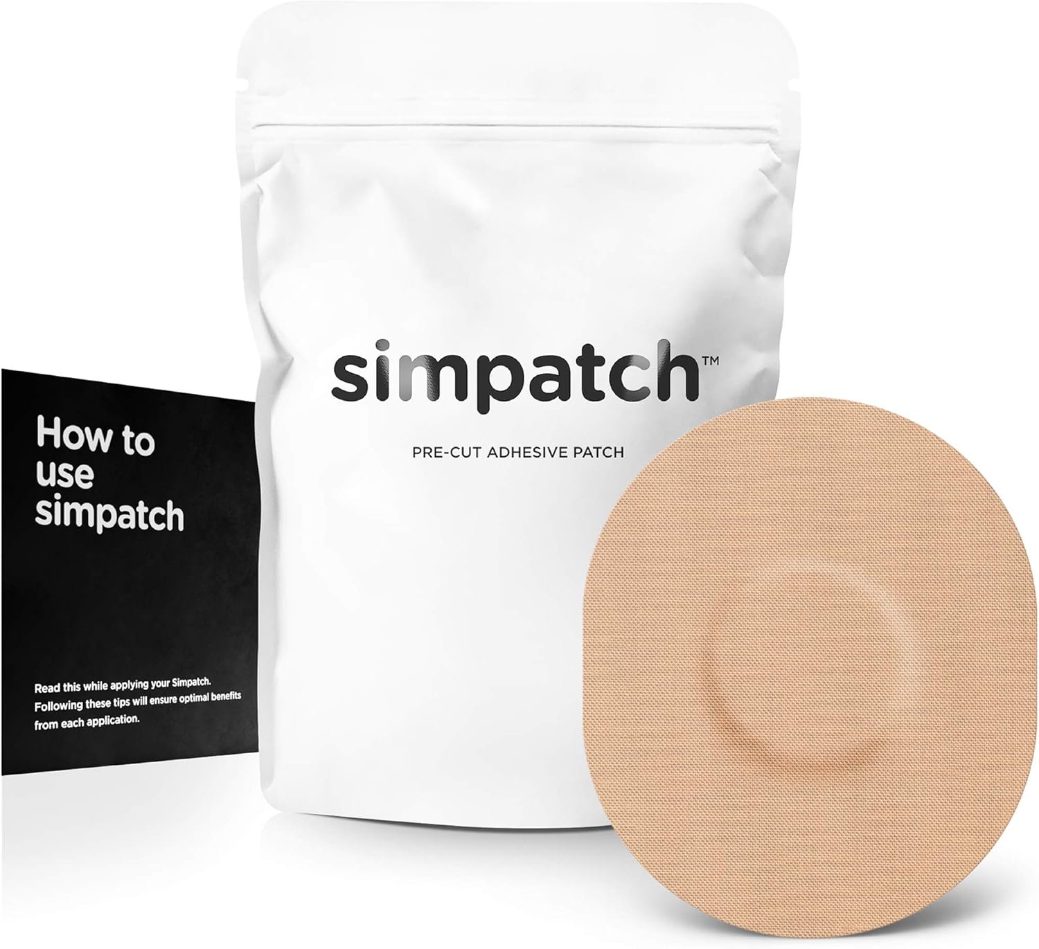 Universal Adhesive Patch (25-Pack) – Waterproof Adhesive, CGM Patches (Beige)