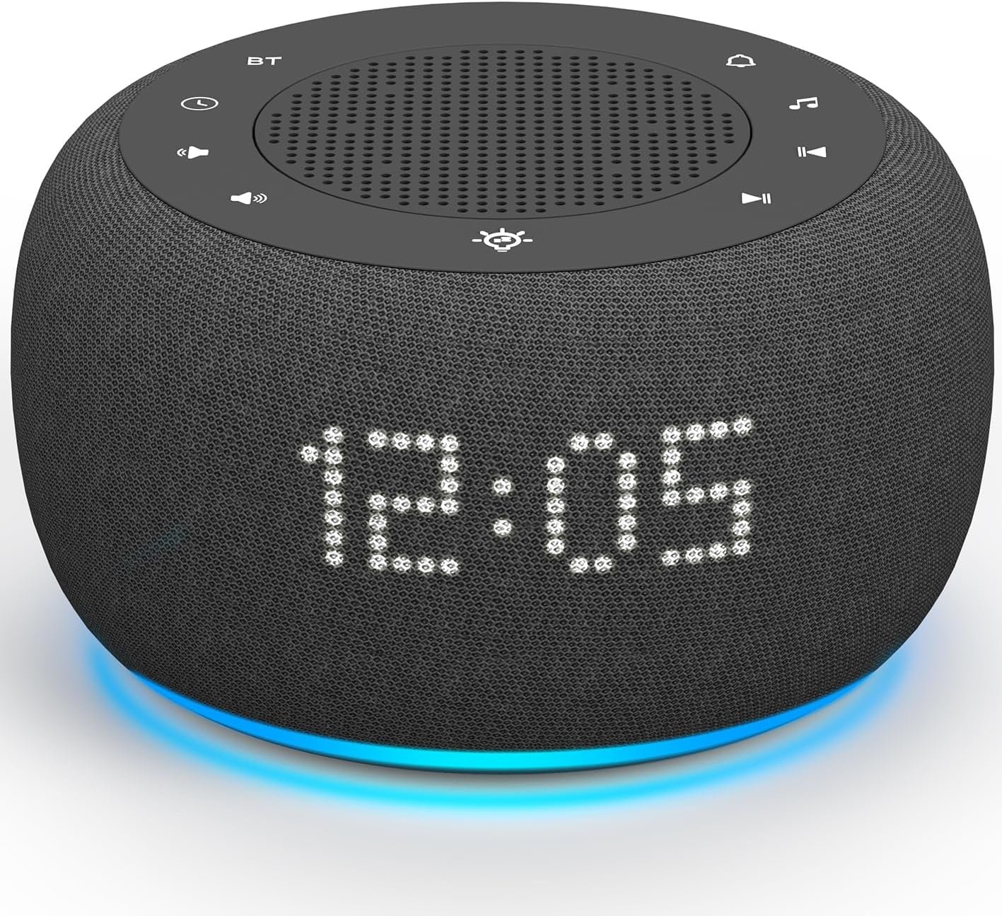 Buffbee Pro 2nd Gen – Upgraded Rechargeable Battery | 3-in-1 White Noise Machine for Sleep, Alarm Clock & Bluetooth Speaker, 25 Sleep Sounds, Portable for Travel & Bedroom