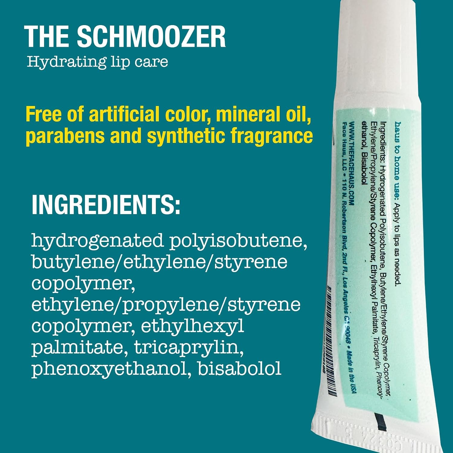 Face Haus The Schmoozer Lip Balm – Moisturizing Gel with Bisabolol for Lip Repair & Hydration