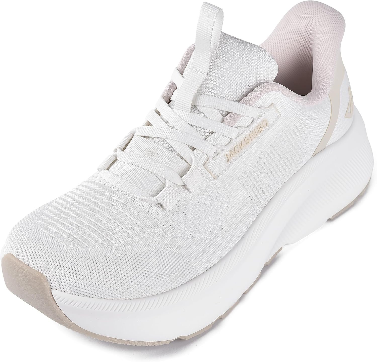 JACKSHIBO Women’s Wide Toe Box Running Shoes Slip in Free up Hands Walking Shoes Arch Support Orthopedic Tennis Workout Gym Athletic Fashion Sneakers