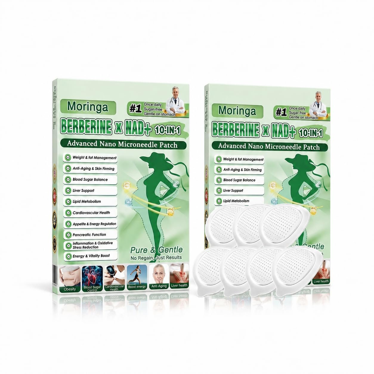 Moringa Skin Care Patches, Gentle Formula, Suitable for All Skin Types (2 Boxes)